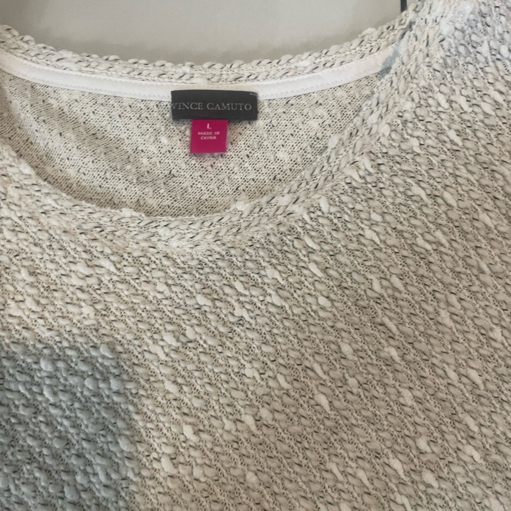 Vince Camuto Cream Textured Sweater - Picture 3 of 4